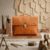 Executive Leather Office Bag – Golden